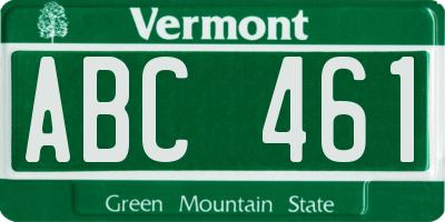 VT license plate ABC461