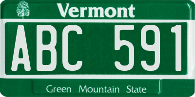 VT license plate ABC591