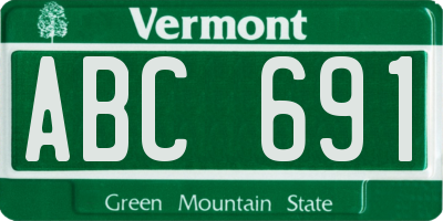 VT license plate ABC691