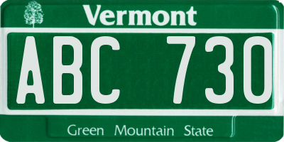 VT license plate ABC730