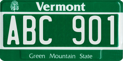 VT license plate ABC901