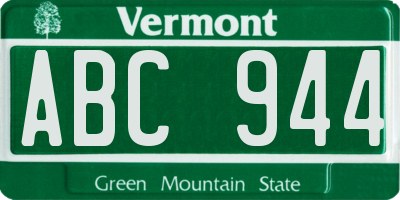 VT license plate ABC944