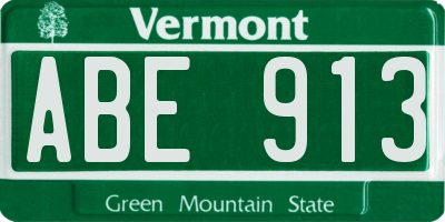 VT license plate ABE913