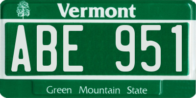 VT license plate ABE951