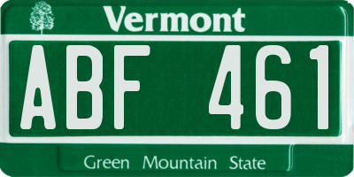 VT license plate ABF461