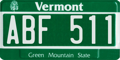 VT license plate ABF511