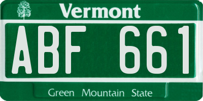 VT license plate ABF661