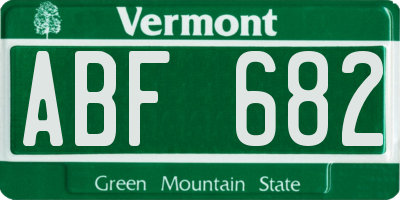VT license plate ABF682