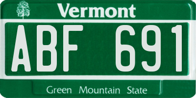 VT license plate ABF691