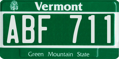 VT license plate ABF711