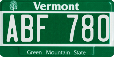 VT license plate ABF780