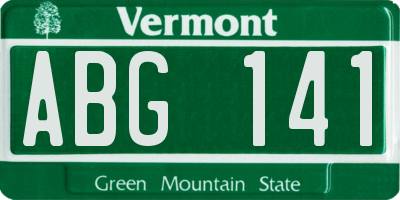 VT license plate ABG141