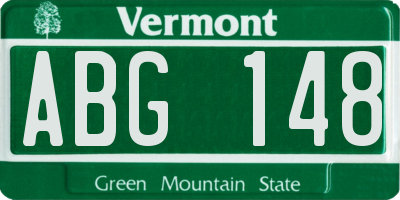 VT license plate ABG148