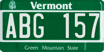 VT license plate ABG157