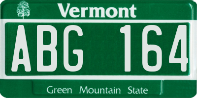 VT license plate ABG164