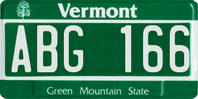 VT license plate ABG166