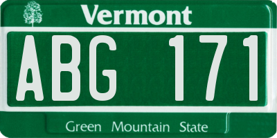 VT license plate ABG171