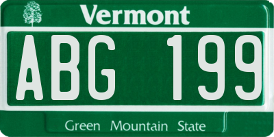 VT license plate ABG199