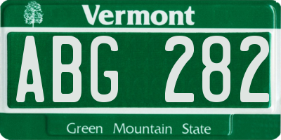 VT license plate ABG282