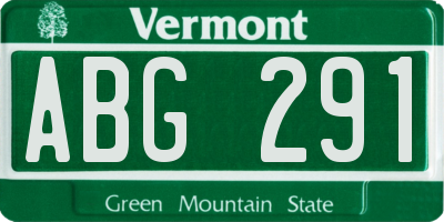 VT license plate ABG291