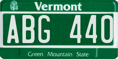 VT license plate ABG440