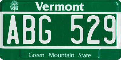 VT license plate ABG529