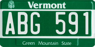 VT license plate ABG591