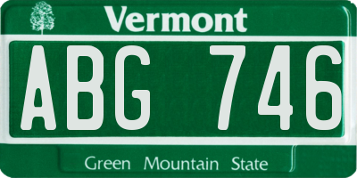 VT license plate ABG746