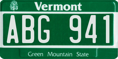 VT license plate ABG941
