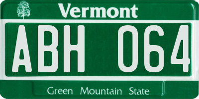 VT license plate ABH064