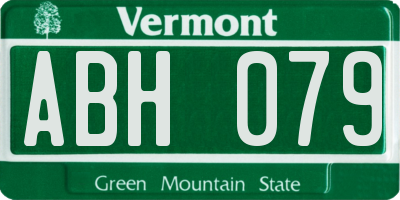 VT license plate ABH079