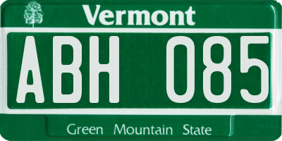 VT license plate ABH085