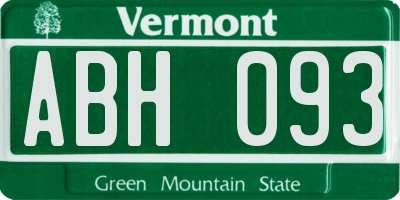 VT license plate ABH093