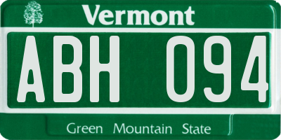 VT license plate ABH094