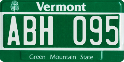 VT license plate ABH095