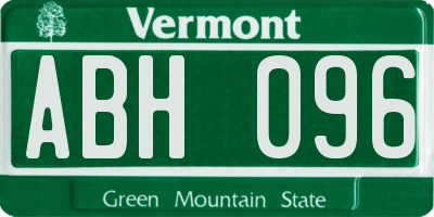VT license plate ABH096