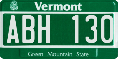 VT license plate ABH130