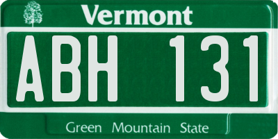 VT license plate ABH131