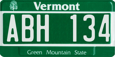 VT license plate ABH134