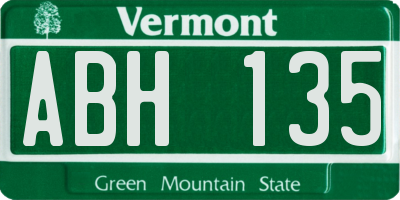 VT license plate ABH135