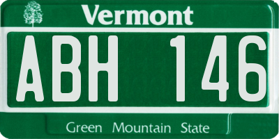 VT license plate ABH146