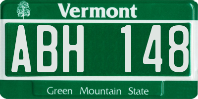 VT license plate ABH148