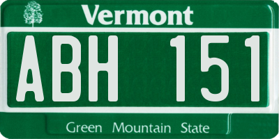 VT license plate ABH151