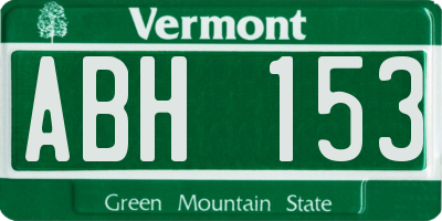 VT license plate ABH153