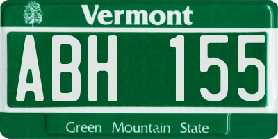 VT license plate ABH155