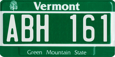 VT license plate ABH161