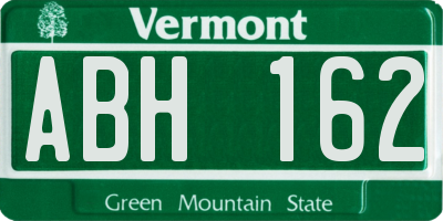 VT license plate ABH162