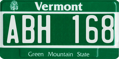 VT license plate ABH168