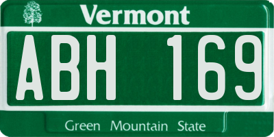 VT license plate ABH169