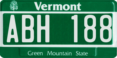 VT license plate ABH188